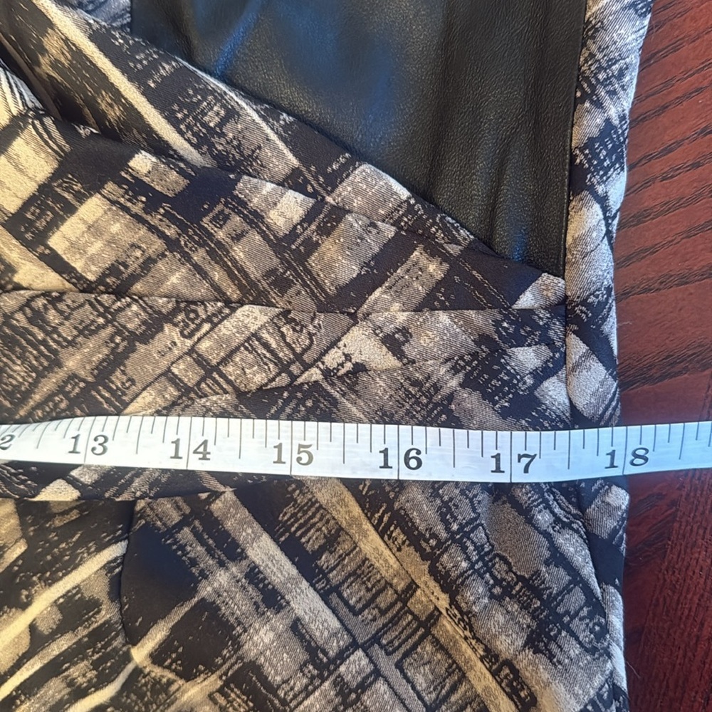 Lafayette 148 New York Vania Leather Trim Sheath Designer Dress EA023 - Picture 8 of 10